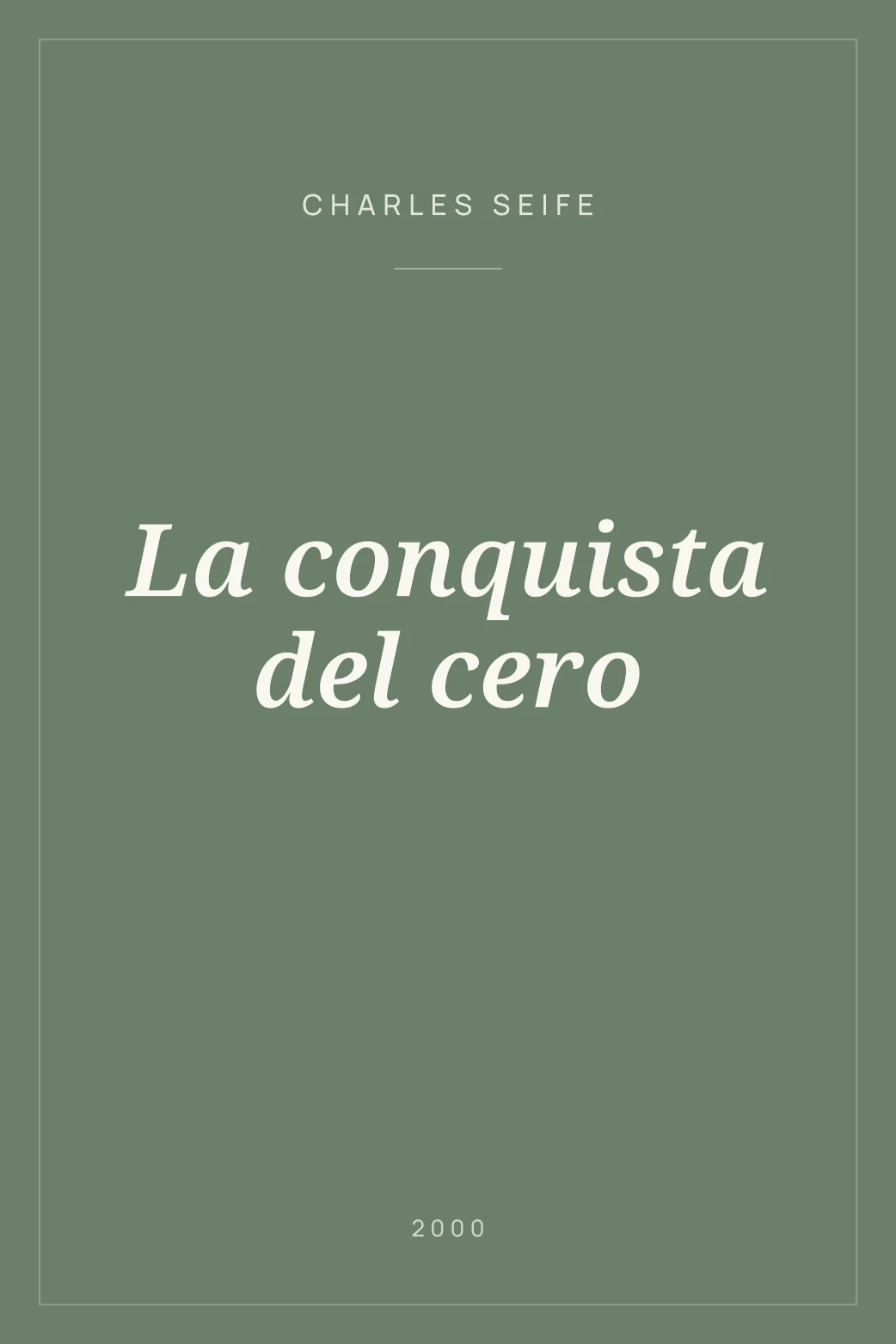 Portada de La conquista del cero