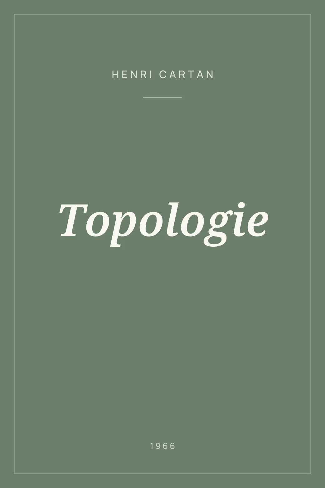Portada de Topologie