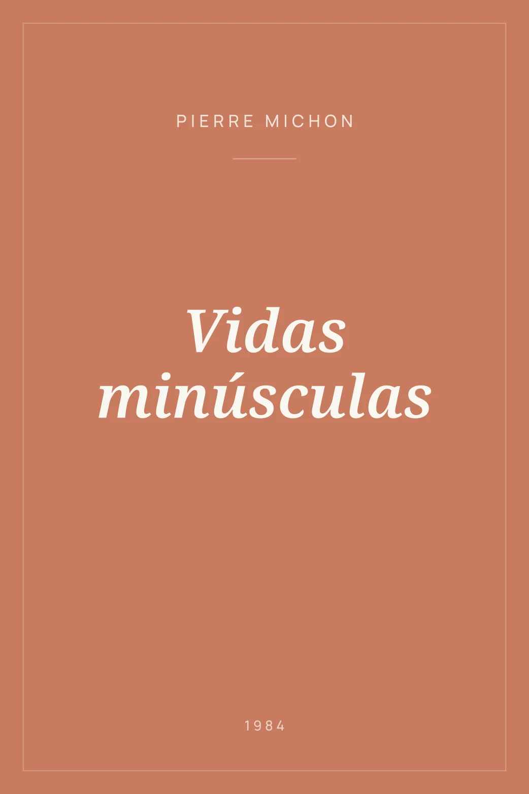 Portada de Vidas minúsculas