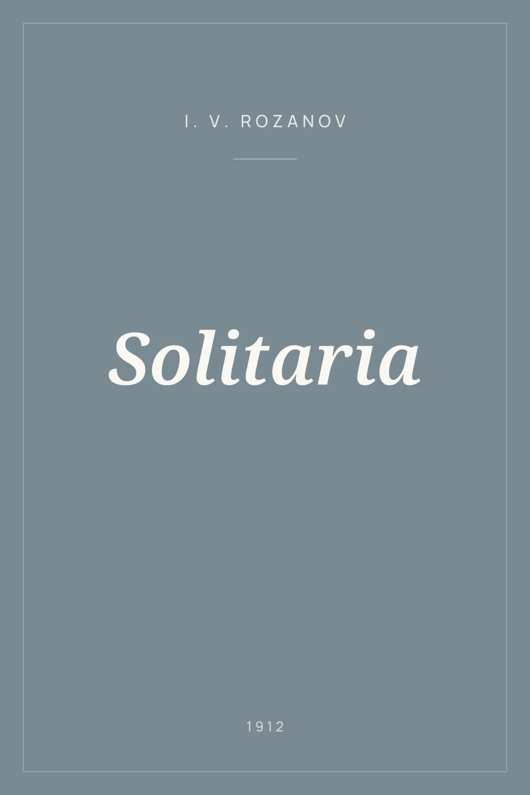 Portada de Solitaria