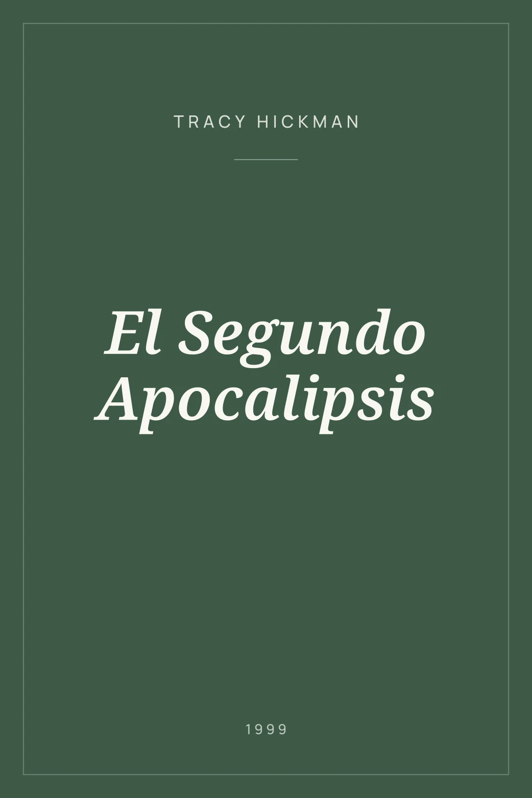 Portada de El Segundo Apocalipsis