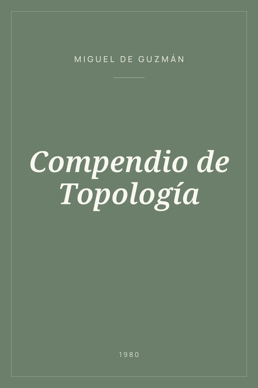 Portada de Compendio de Topología