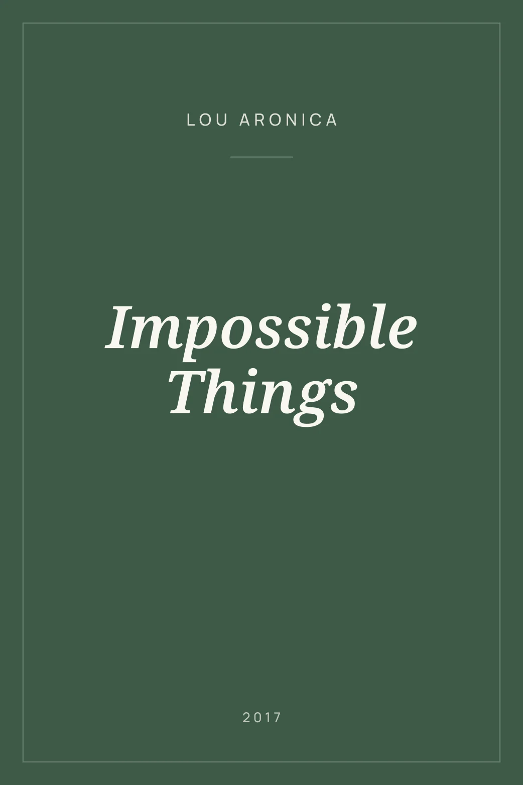 Portada de Impossible Things