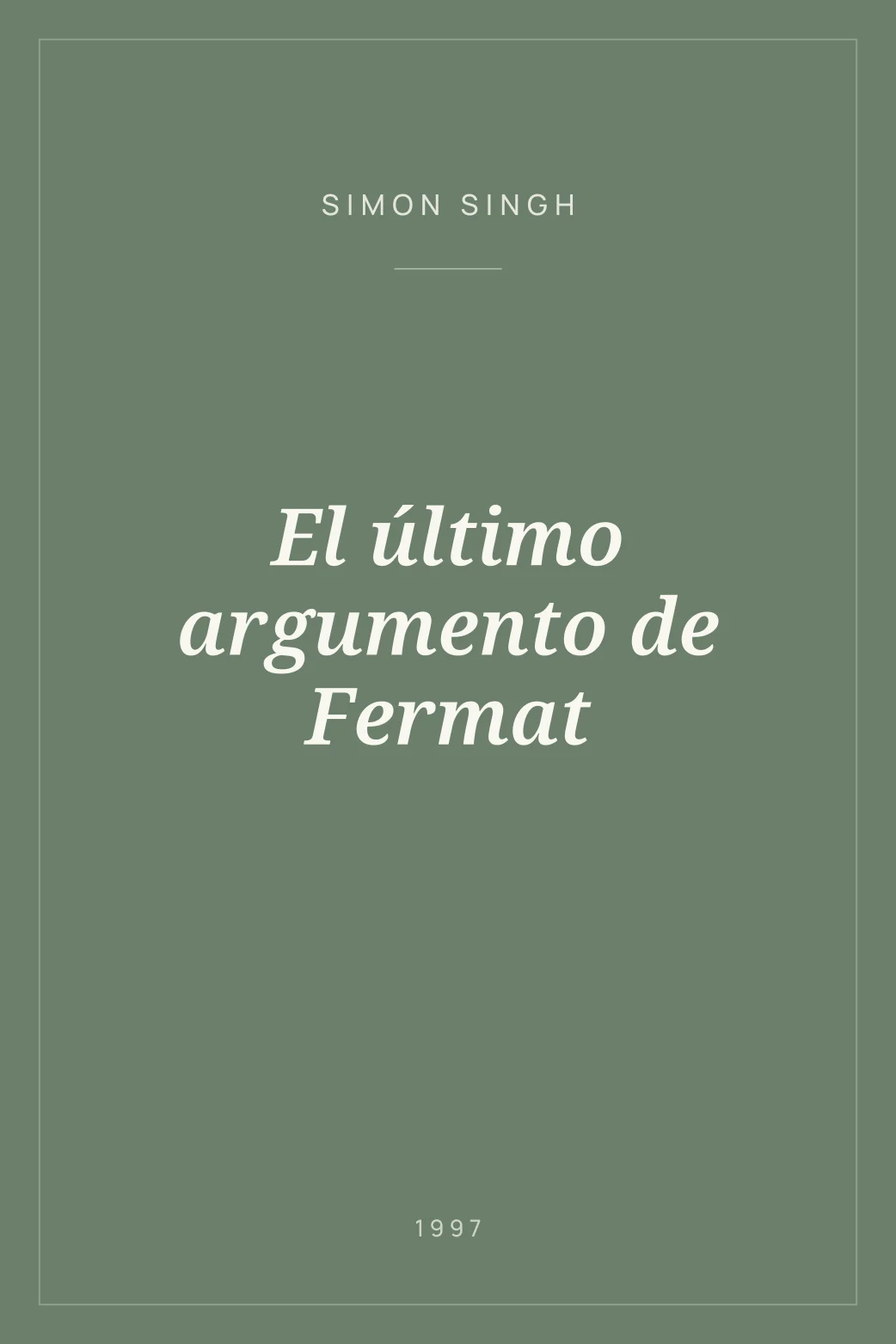Portada de El último argumento de Fermat