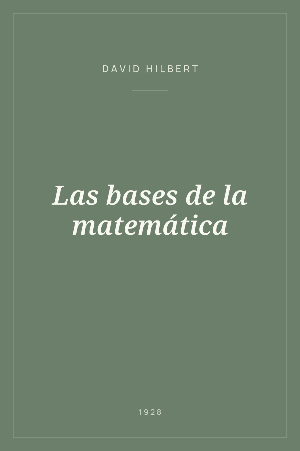 Portada de Las bases de la matemática