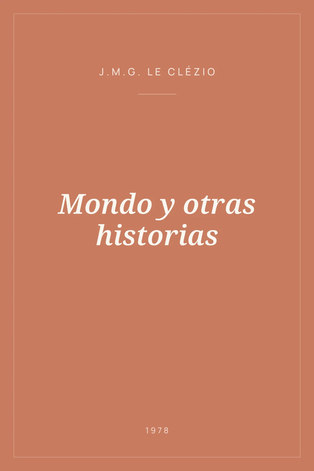 Portada de Mondo y otras historias