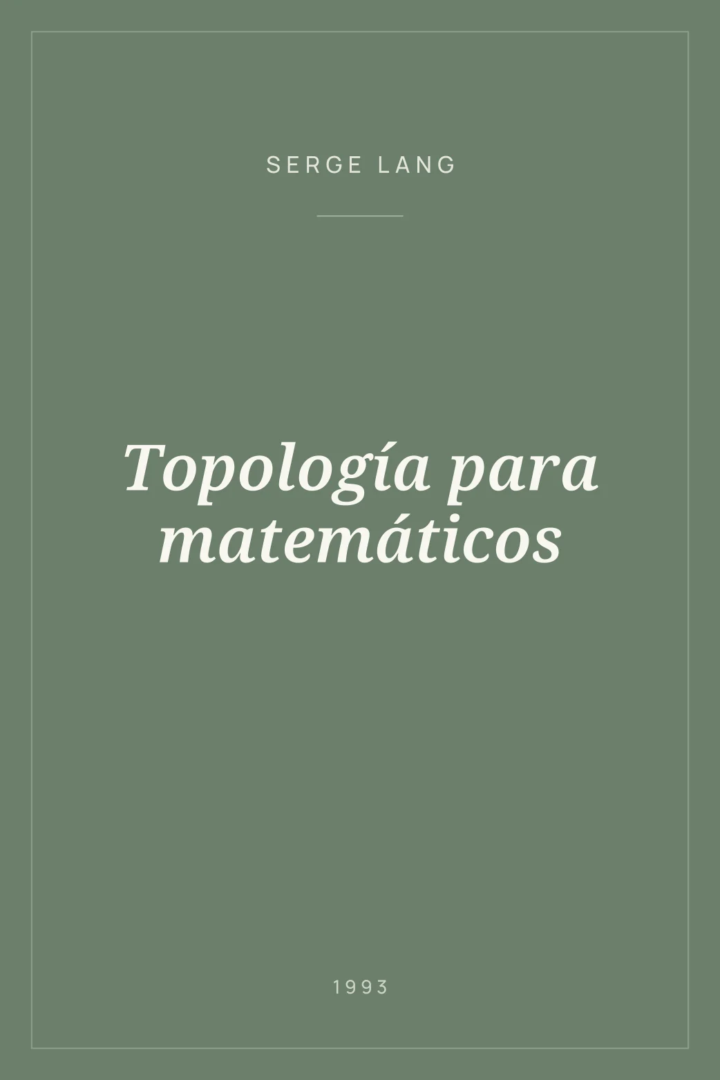 Portada de Topología para matemáticos