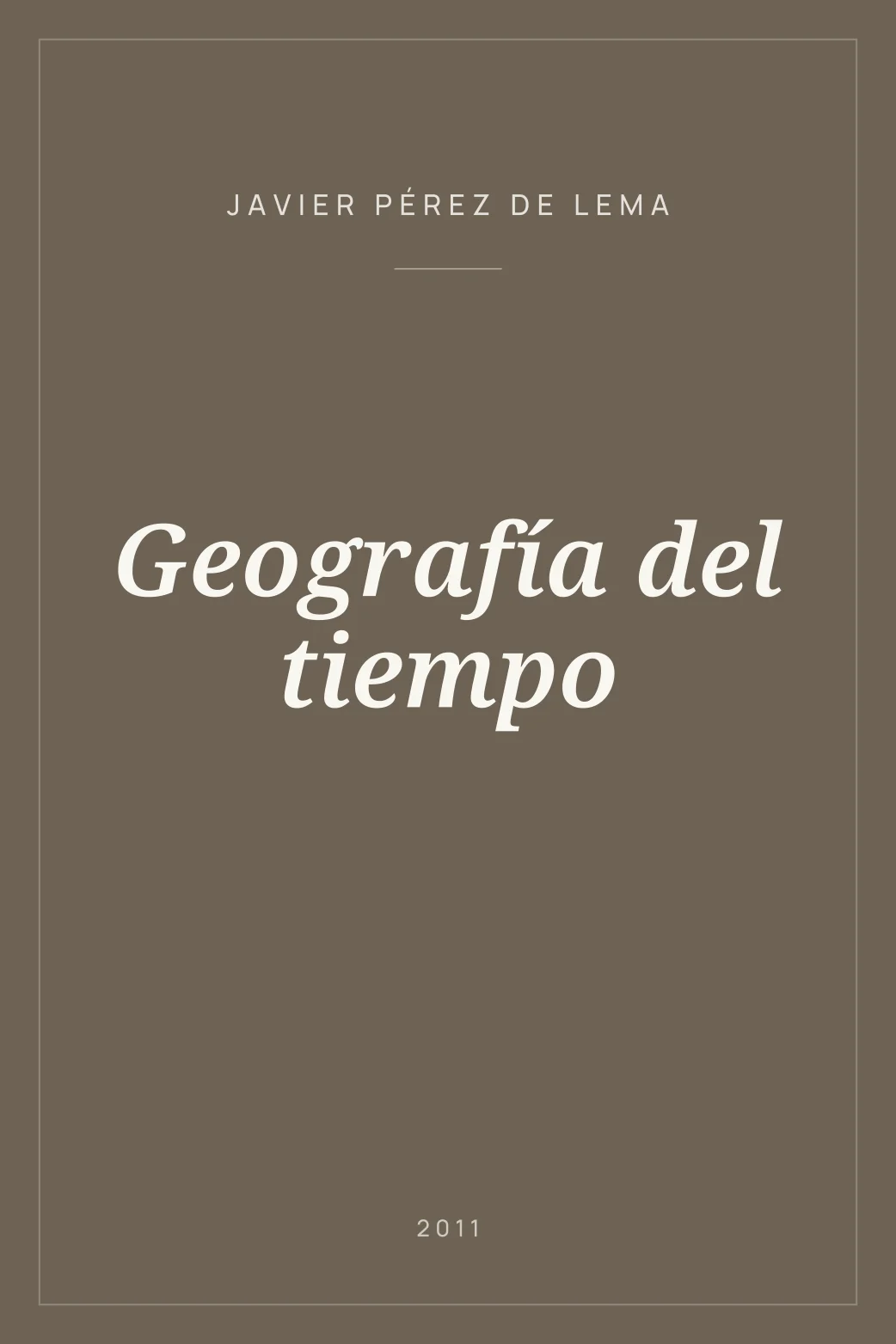 Portada de Geografía del tiempo