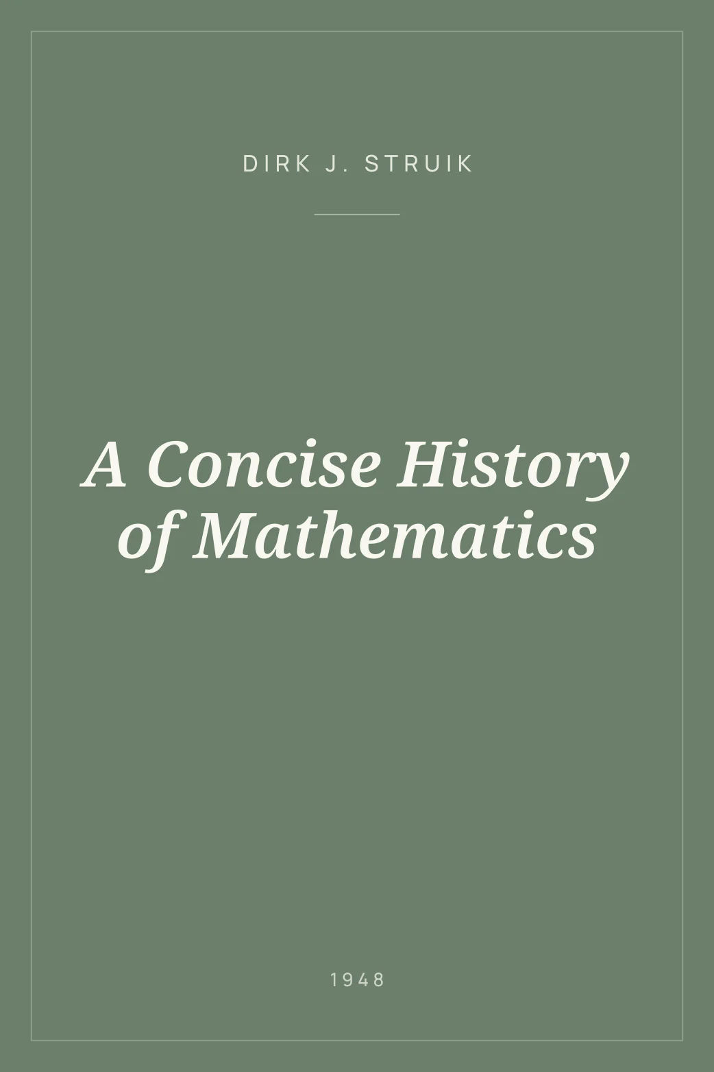 Portada de A Concise History of Mathematics