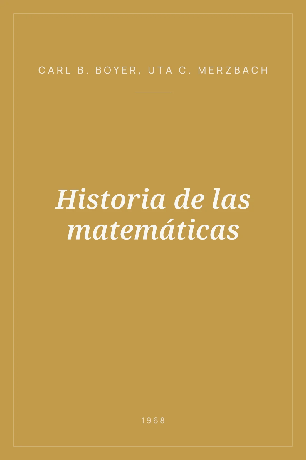 Portada de Historia de las matemáticas