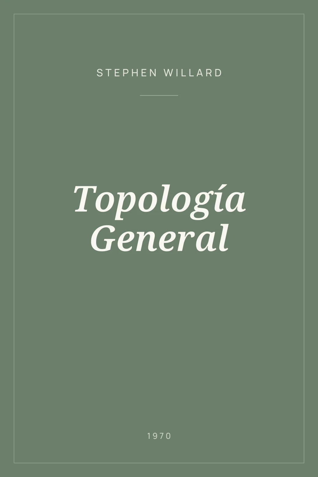 Portada de Topología General