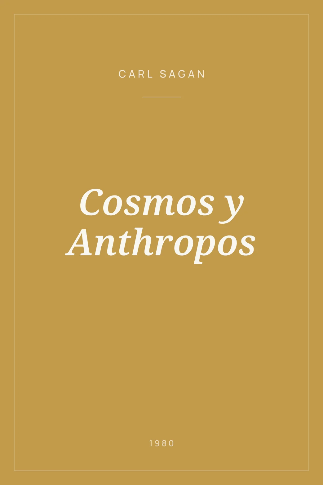 Portada de Cosmos y Anthropos