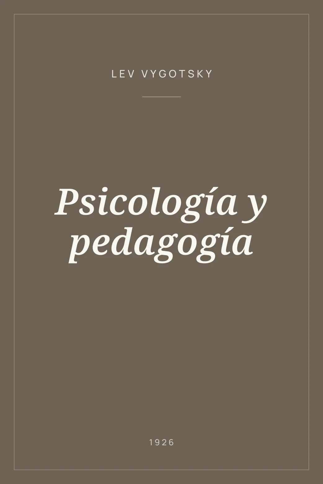 Portada de Psicología y pedagogía
