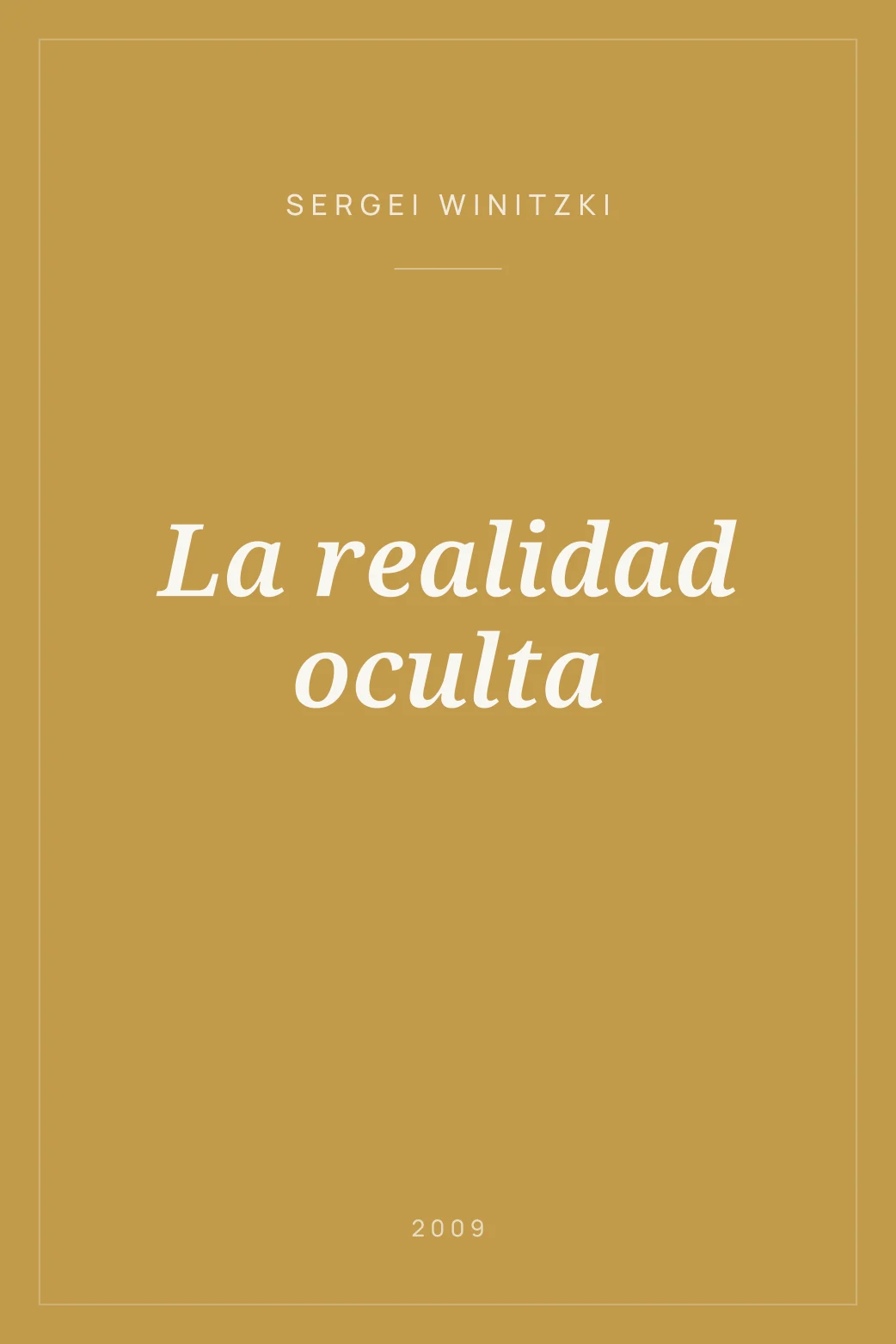 Portada de La realidad oculta