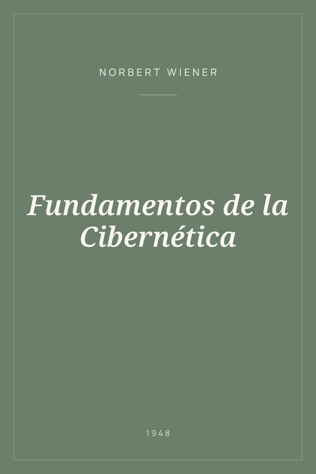 Portada de Fundamentos de la Cibernética