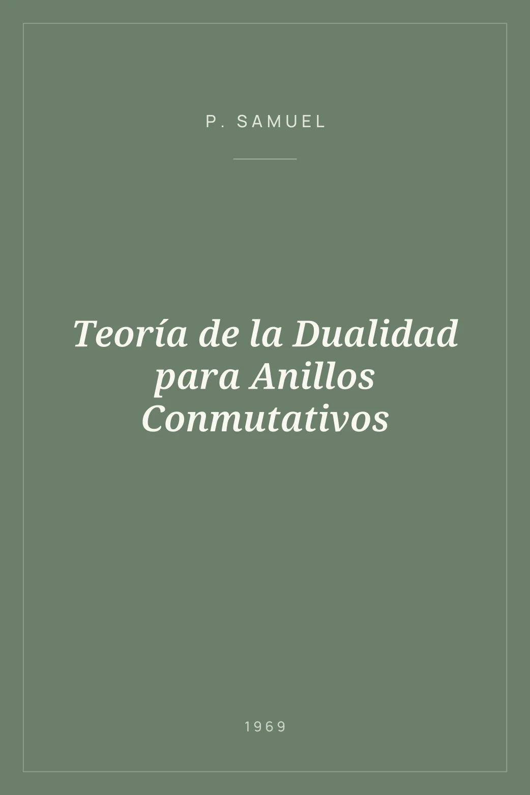 Portada de Teoría de la Dualidad para Anillos Conmutativos