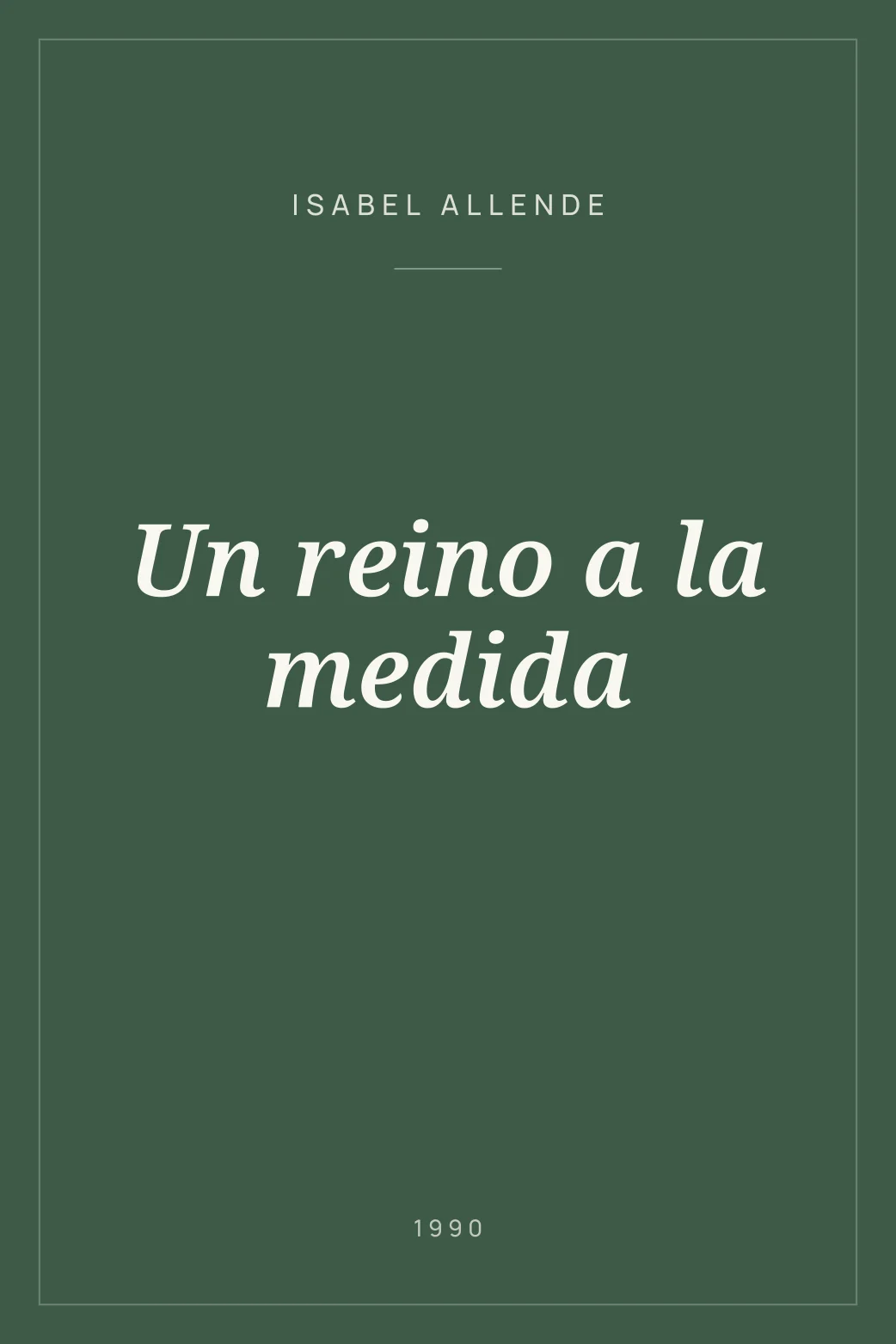 Portada de Un reino a la medida