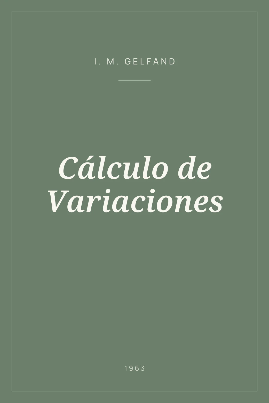 Portada de Cálculo de Variaciones
