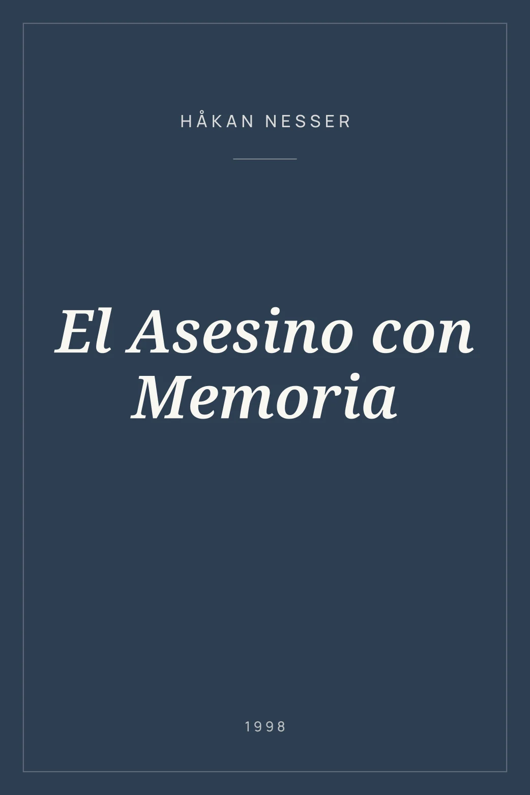 Portada de El Asesino con Memoria