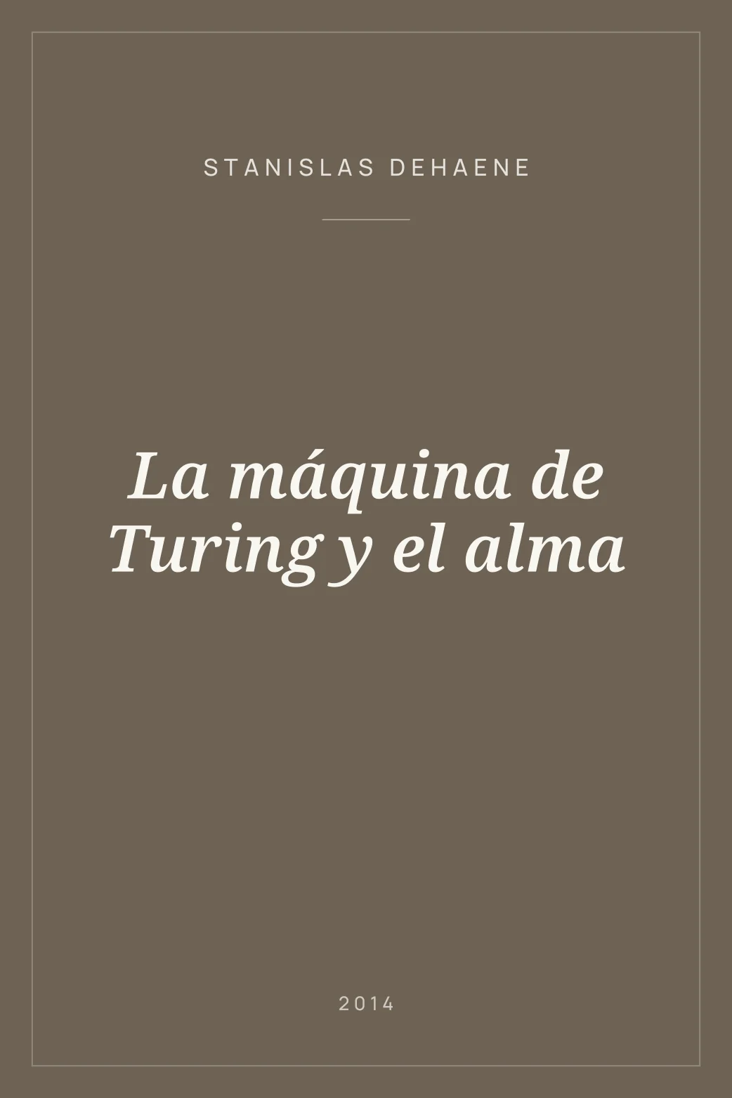 Portada de La máquina de Turing y el alma