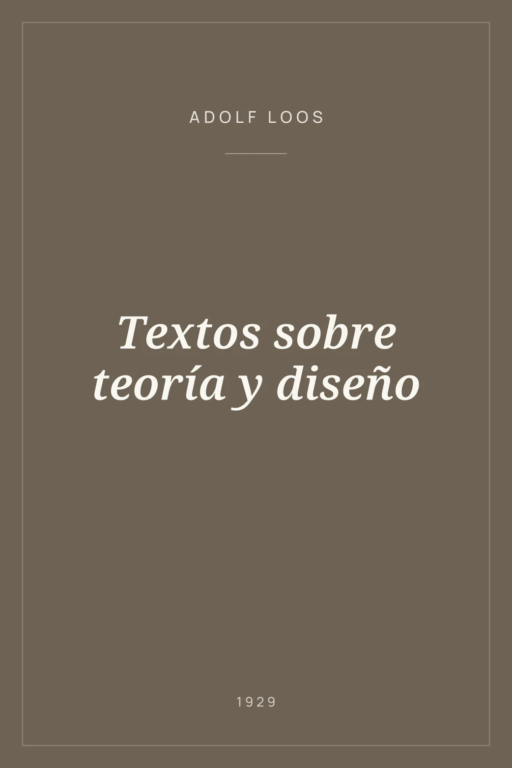 Portada de Textos sobre teoría y diseño