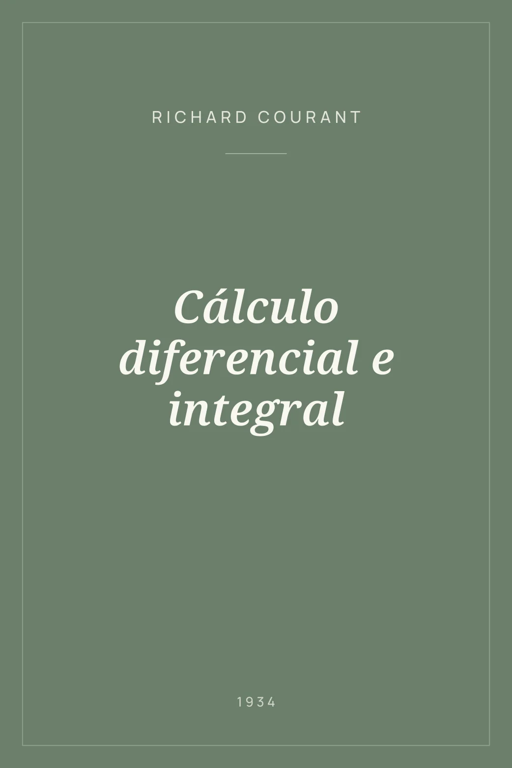 Portada de Cálculo diferencial e integral