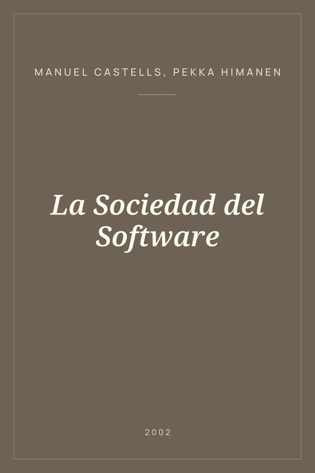 Portada de La Sociedad del Software