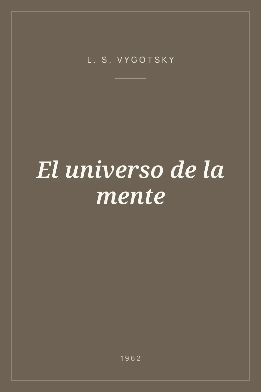 Portada de El universo de la mente