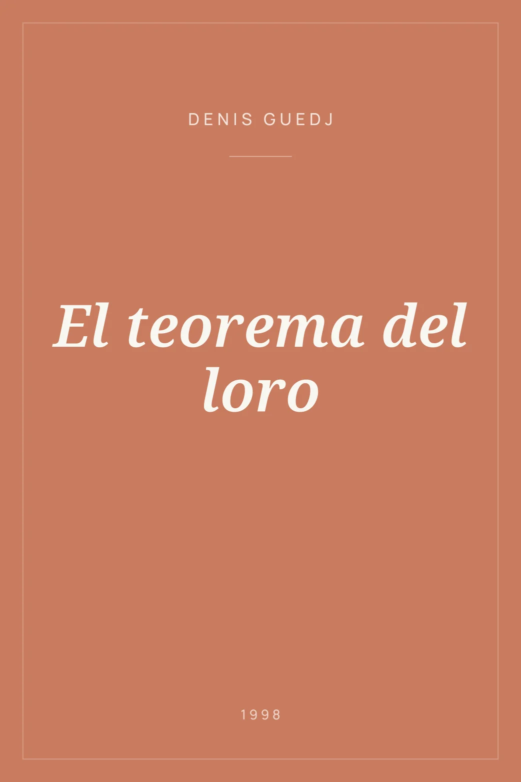 Portada de El teorema del loro