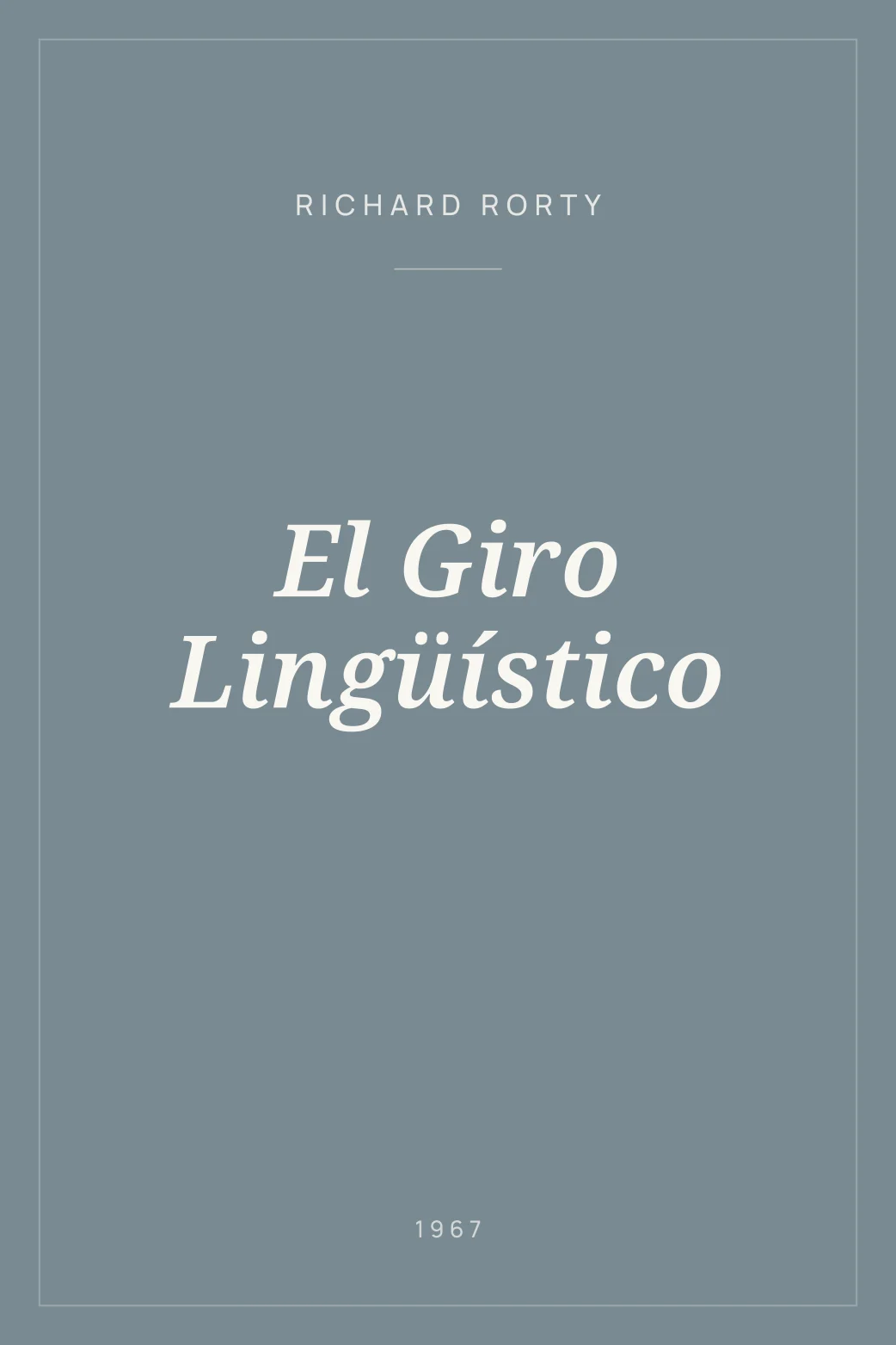 Portada de El Giro Lingüístico