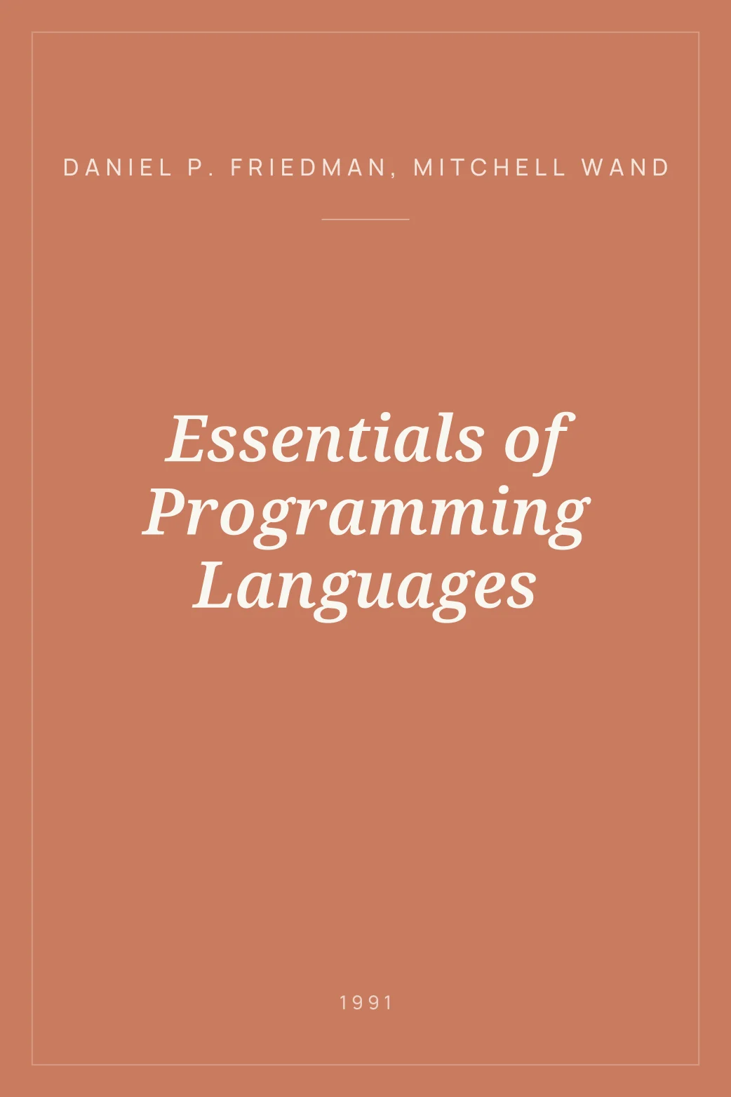 Portada de Essentials of Programming Languages