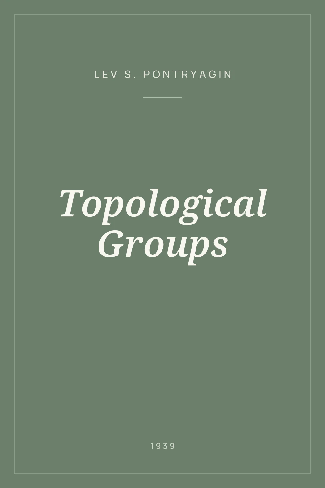Portada de Topological Groups