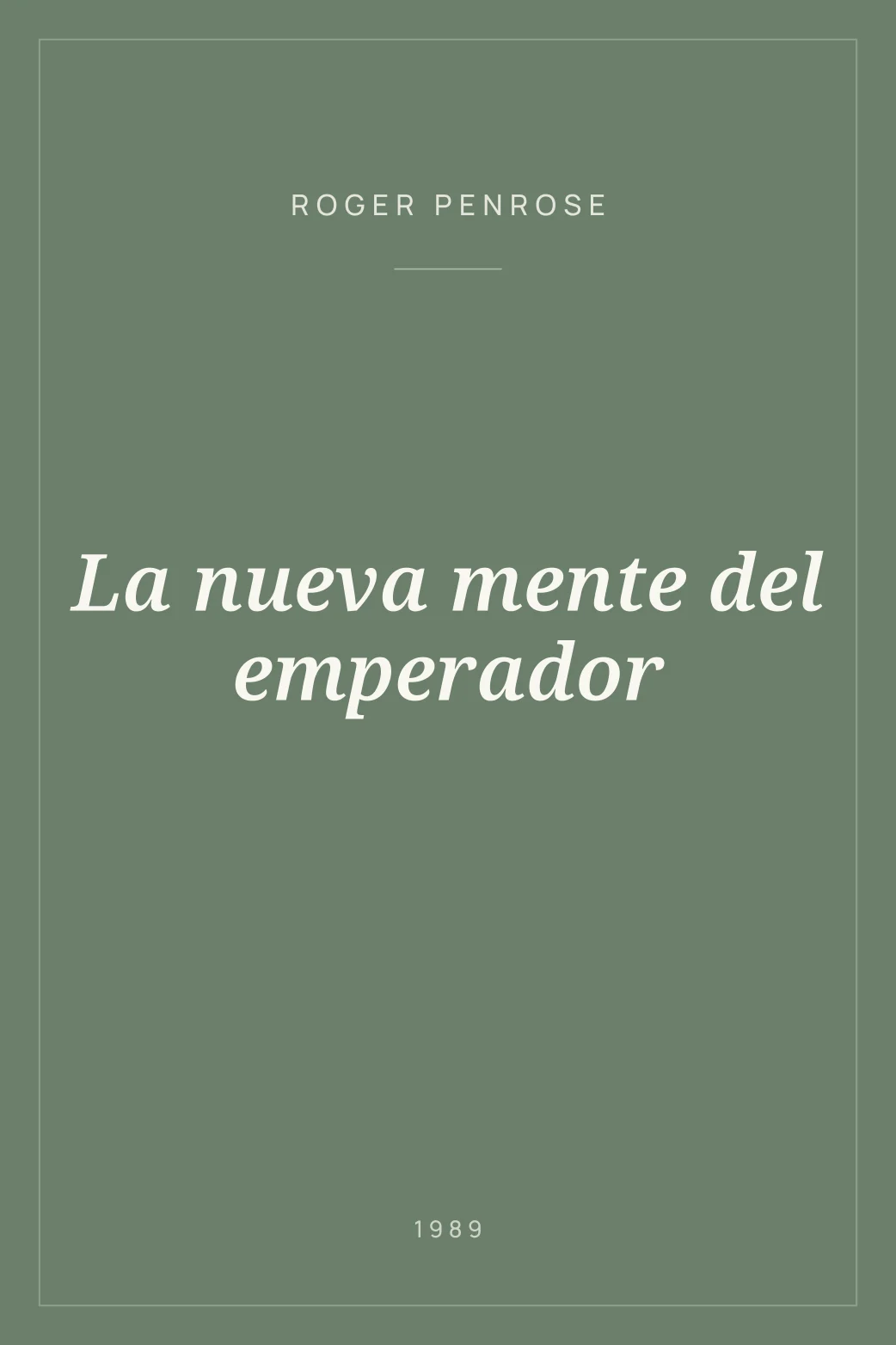 Portada de La nueva mente del emperador