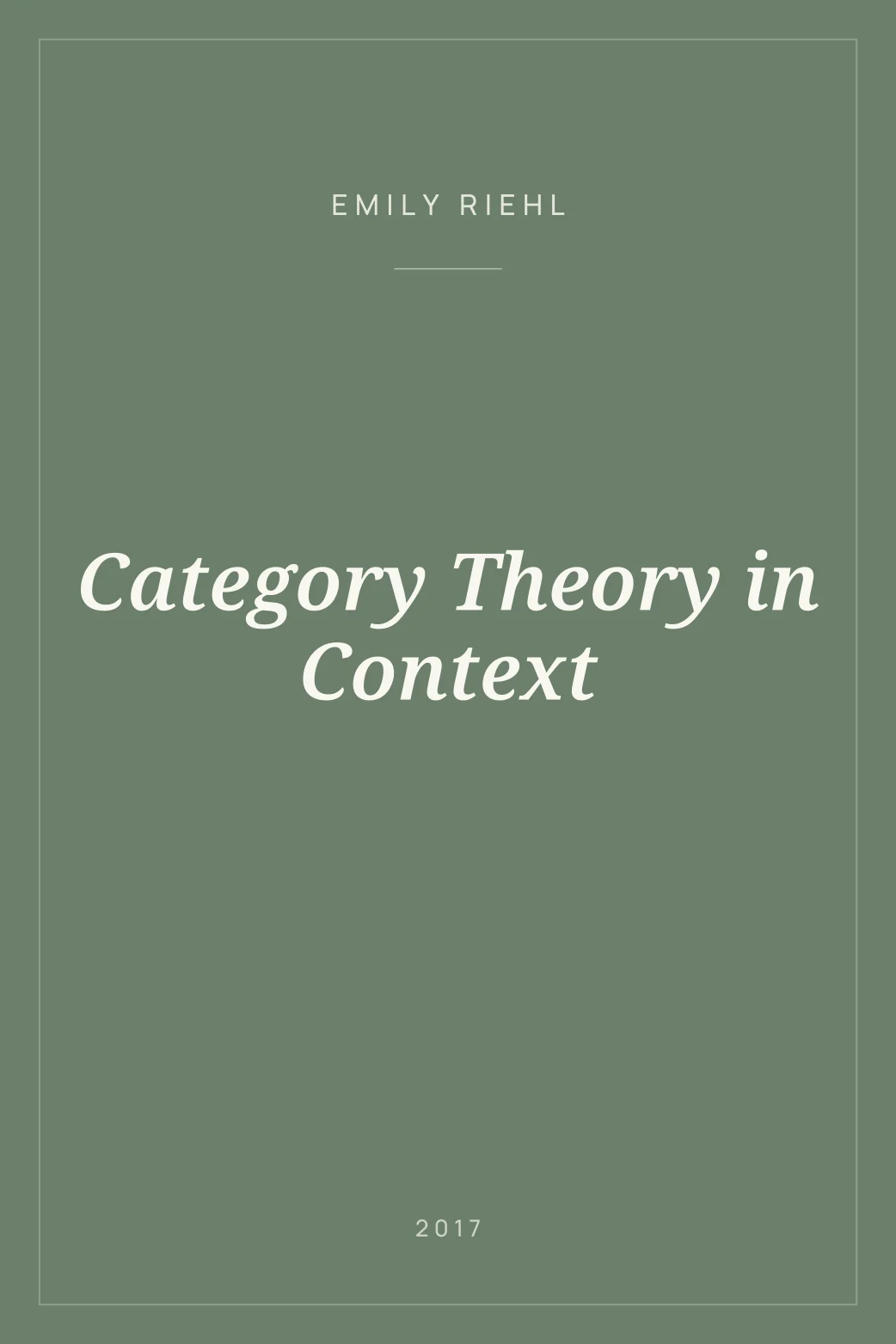 Portada de Category Theory in Context