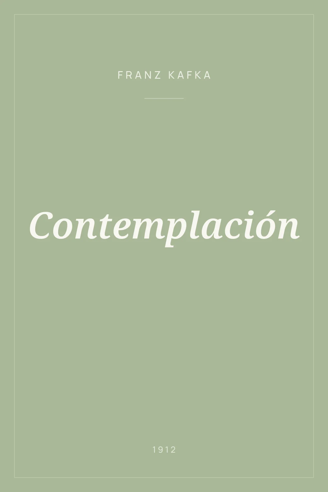 Portada de Contemplación