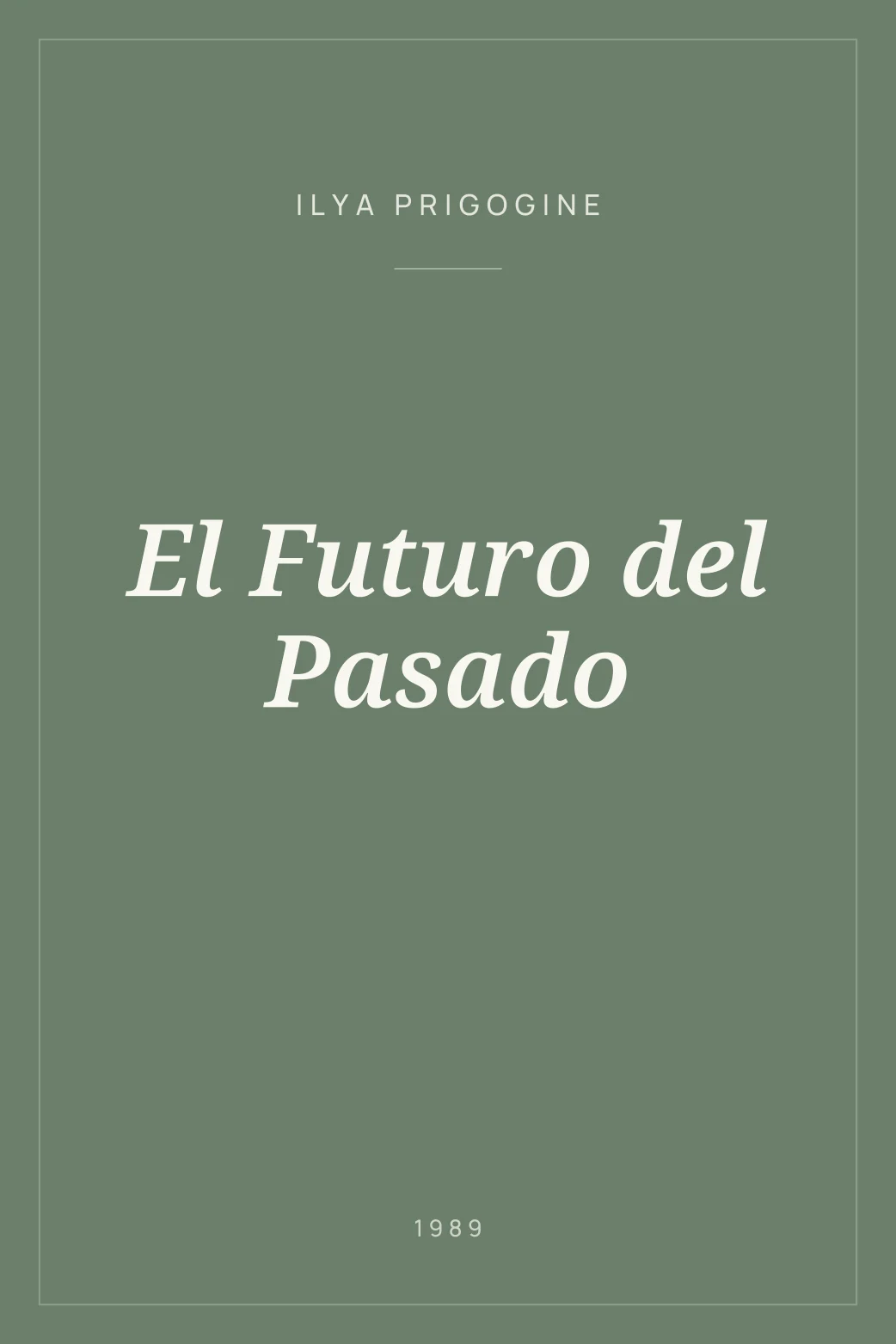 Portada de El Futuro del Pasado