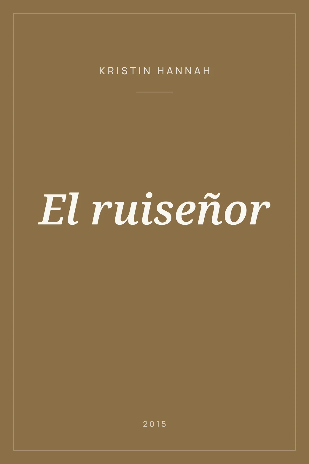 Portada de El ruiseñor
