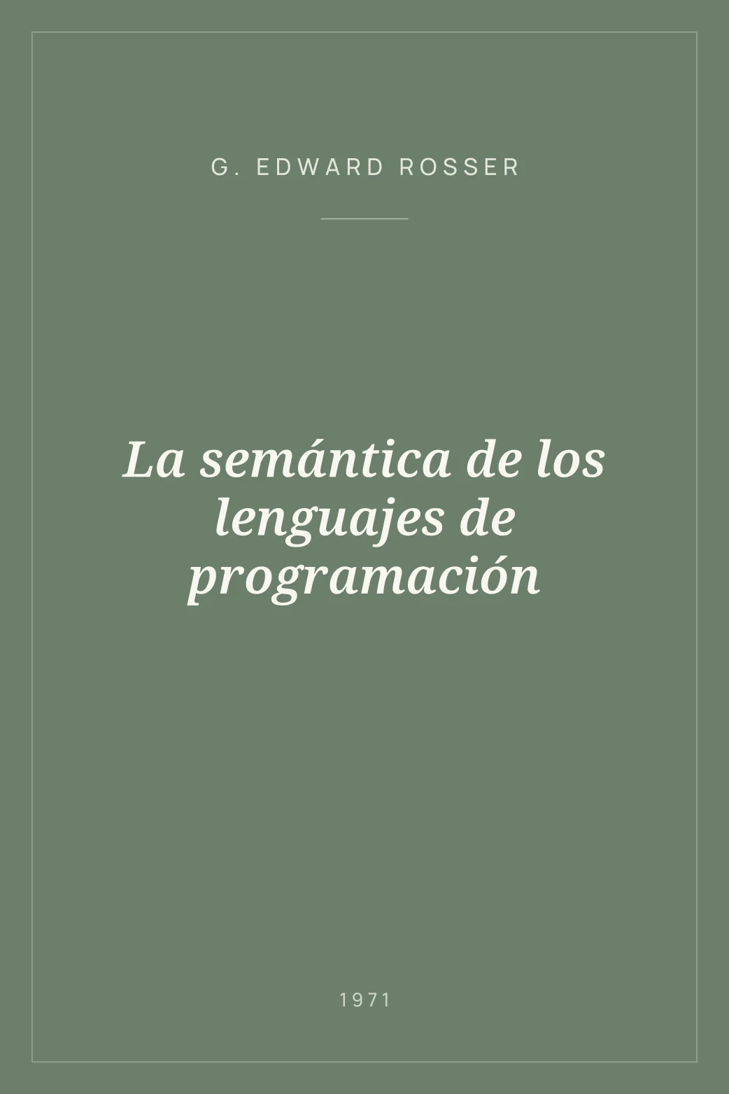 Portada de La semántica de los lenguajes de programación