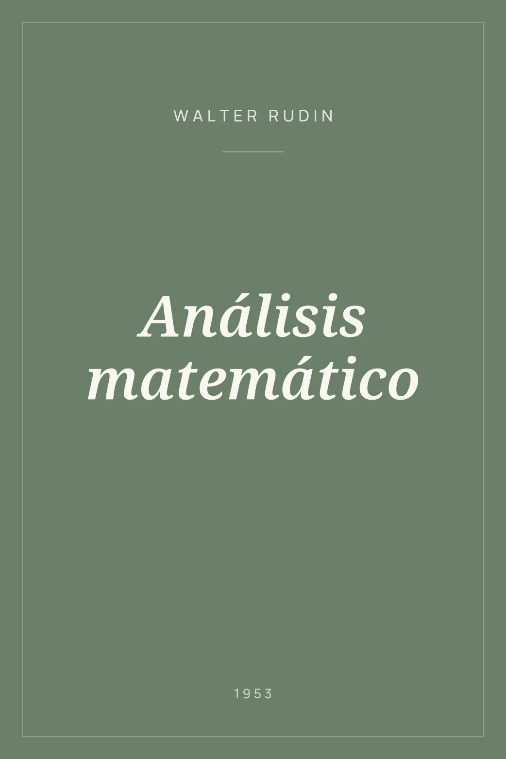Portada de Análisis matemático