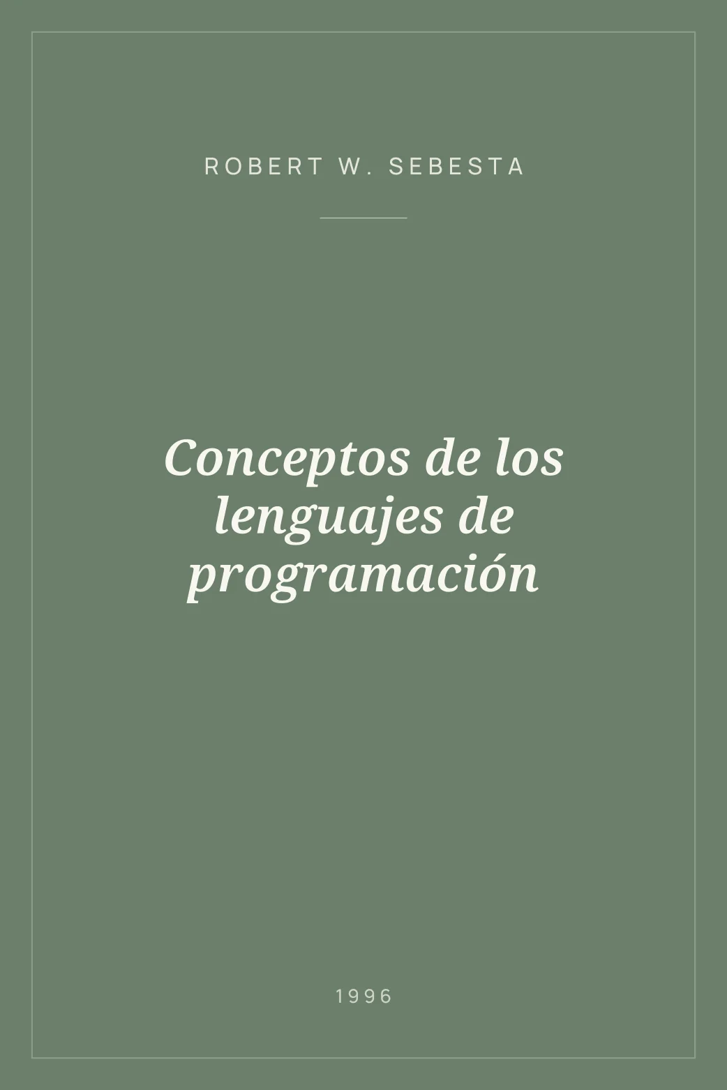 Portada de Conceptos de los lenguajes de programación