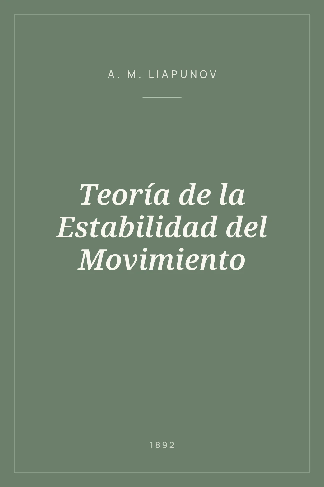 Portada de Teoría de la Estabilidad del Movimiento