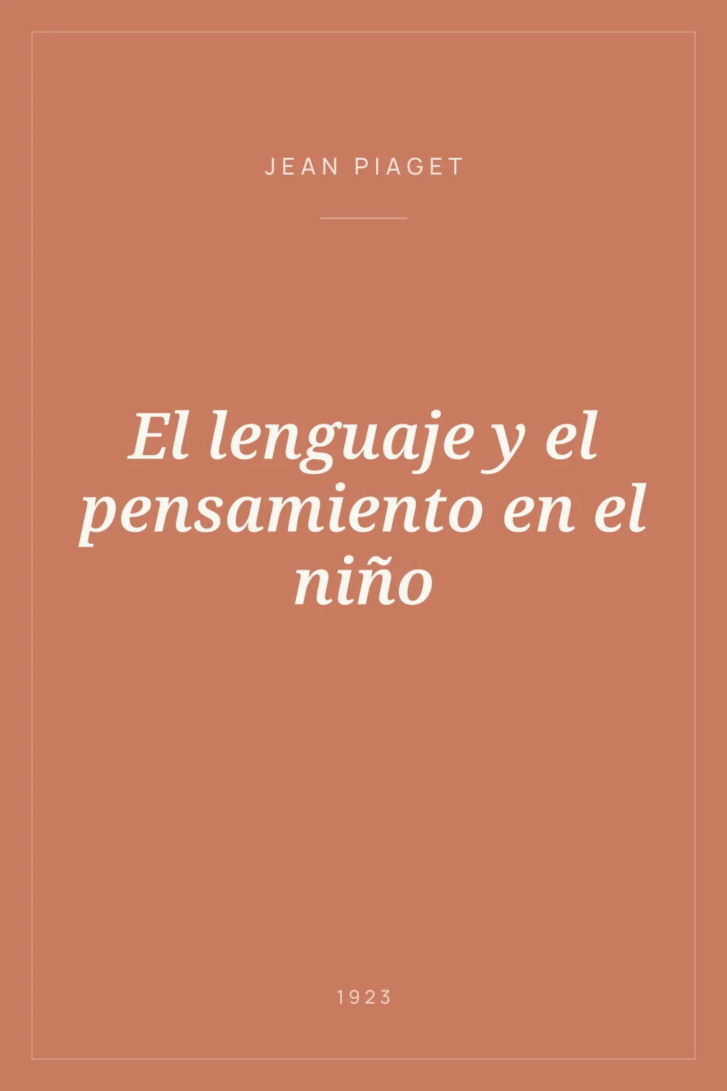 Portada de El lenguaje y el pensamiento en el niño