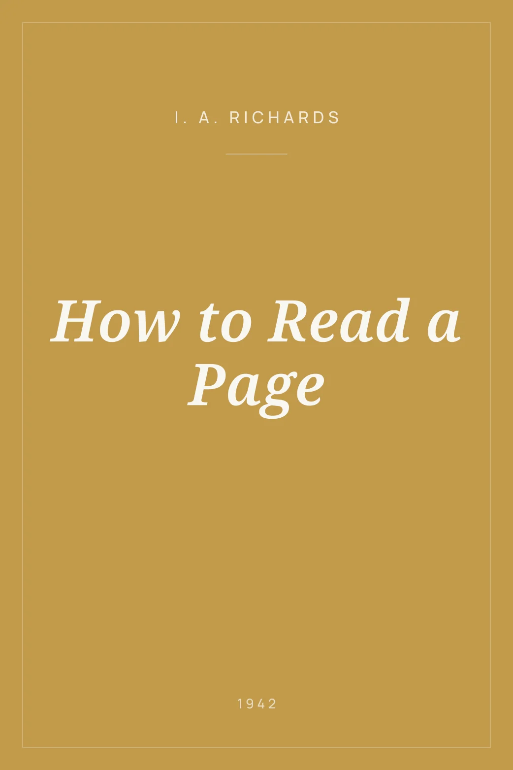 Portada de How to Read a Page