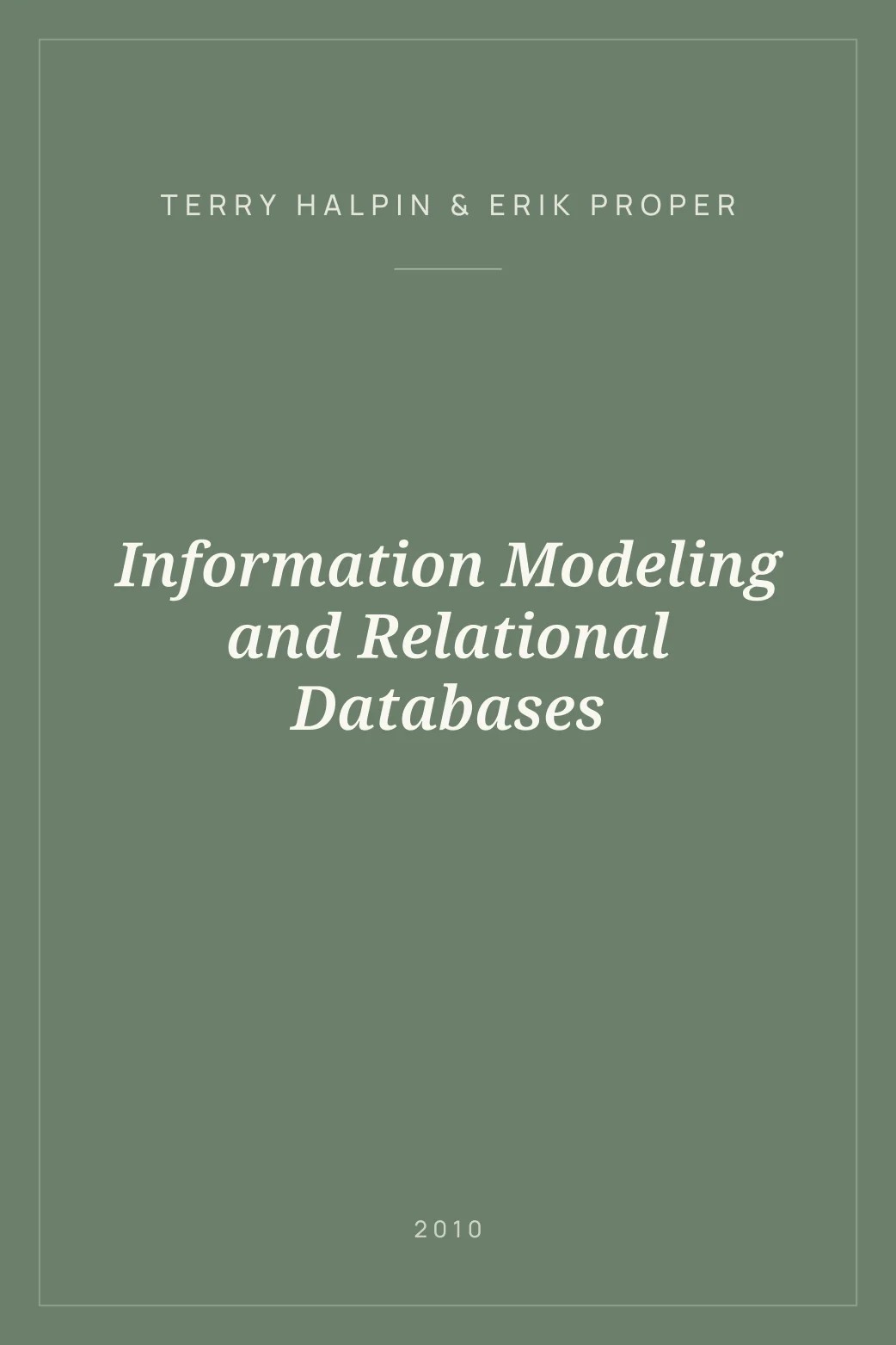 Portada de Information Modeling and Relational Databases