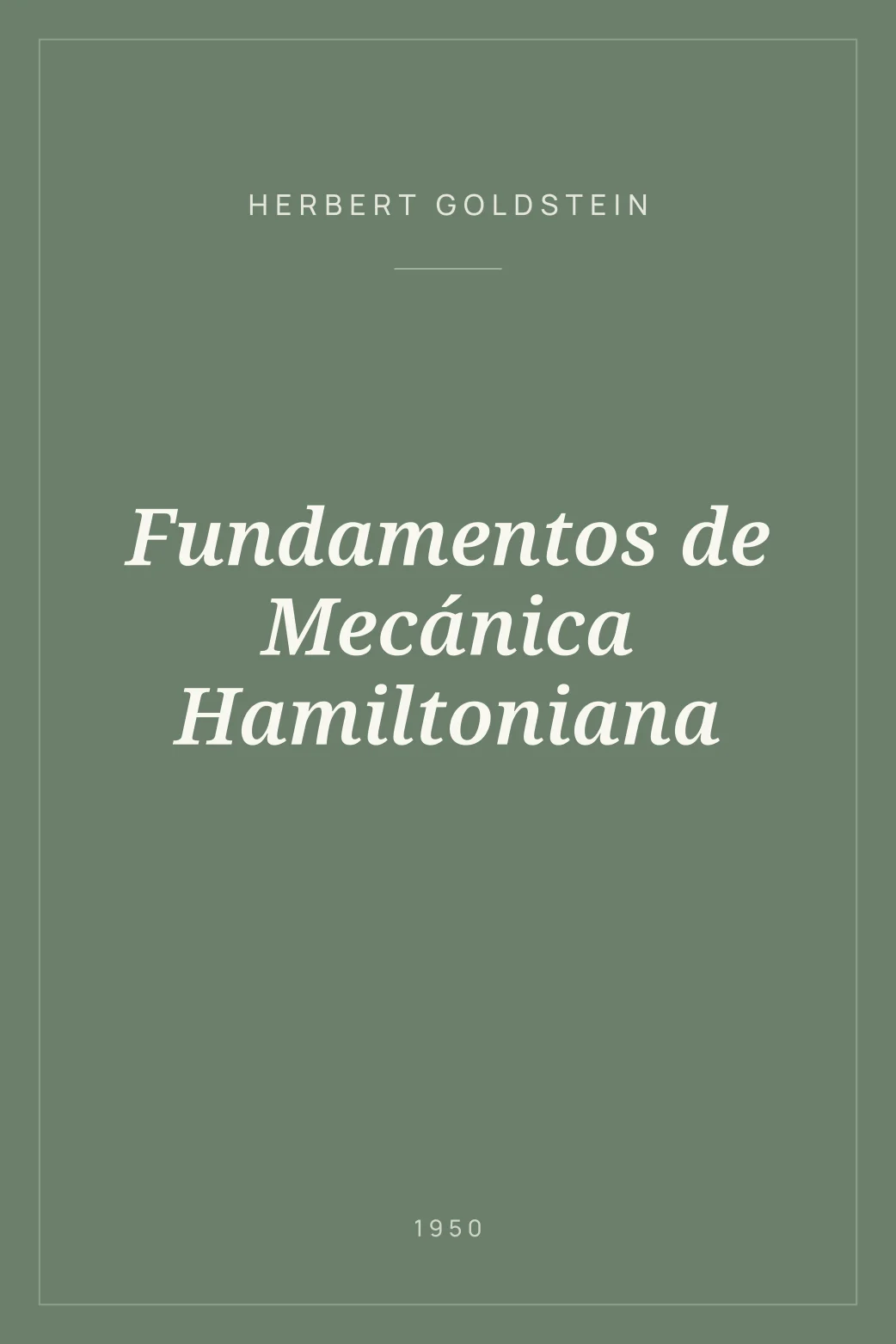 Portada de Fundamentos de Mecánica Hamiltoniana