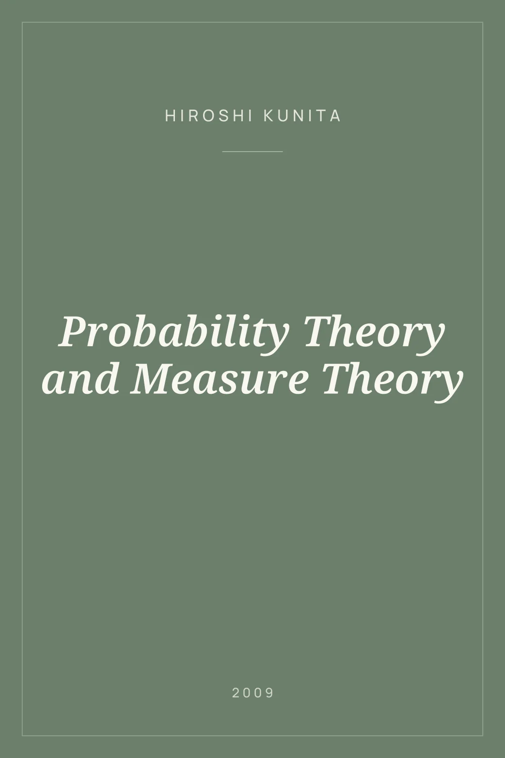 Portada de Probability Theory and Measure Theory