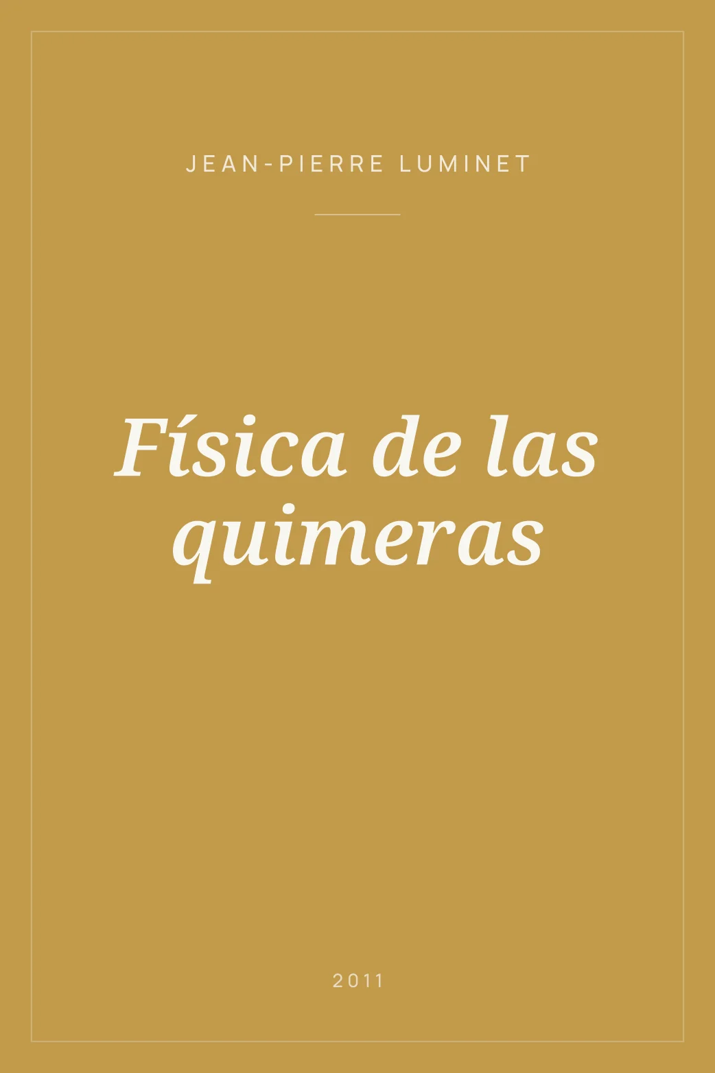 Portada de Física de las quimeras
