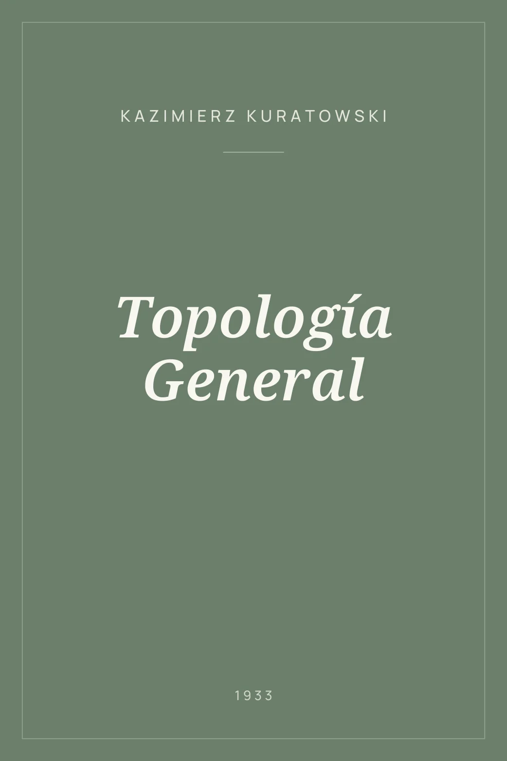 Portada de Topología General
