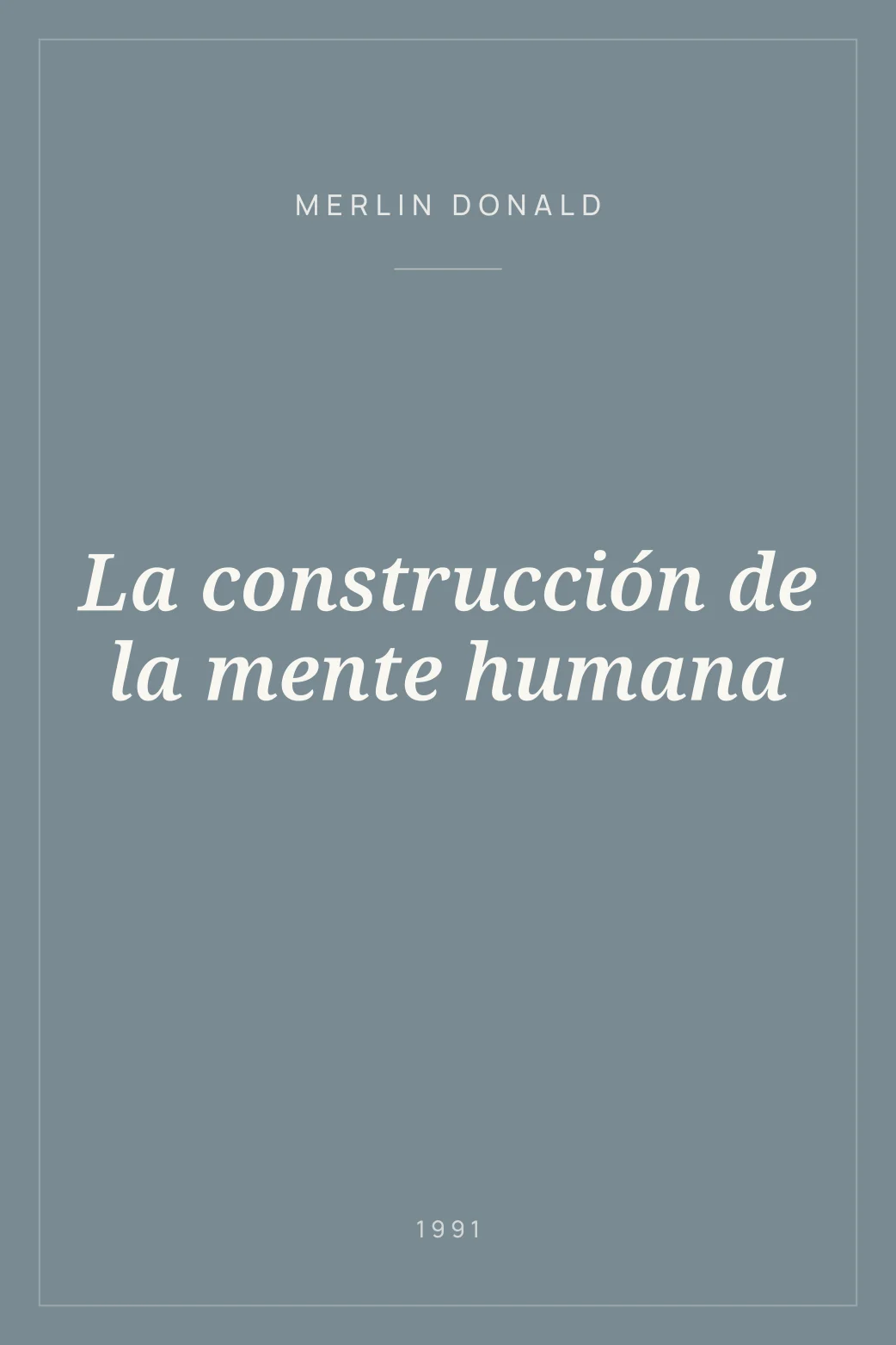 Portada de La construcción de la mente humana