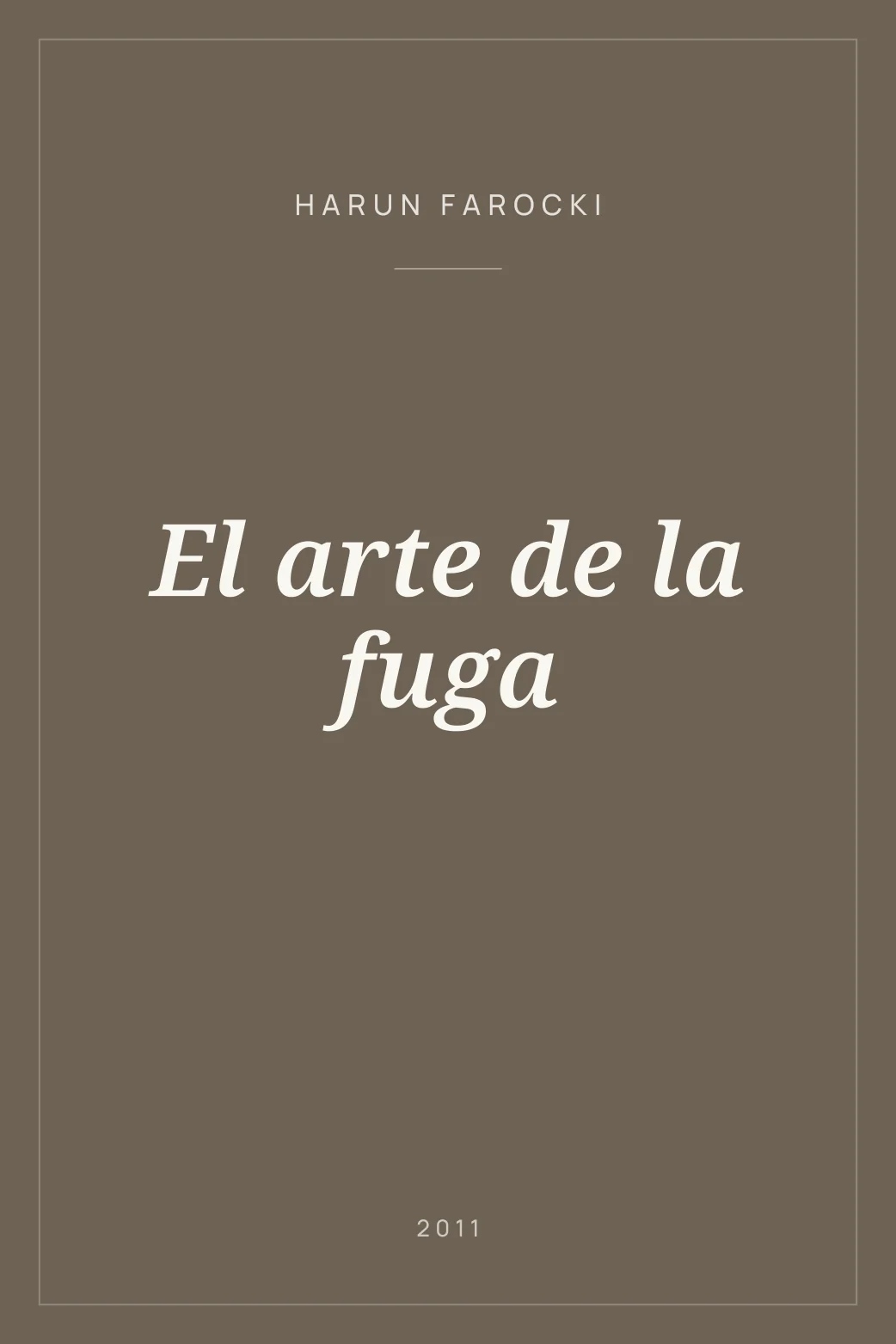 Portada de El arte de la fuga